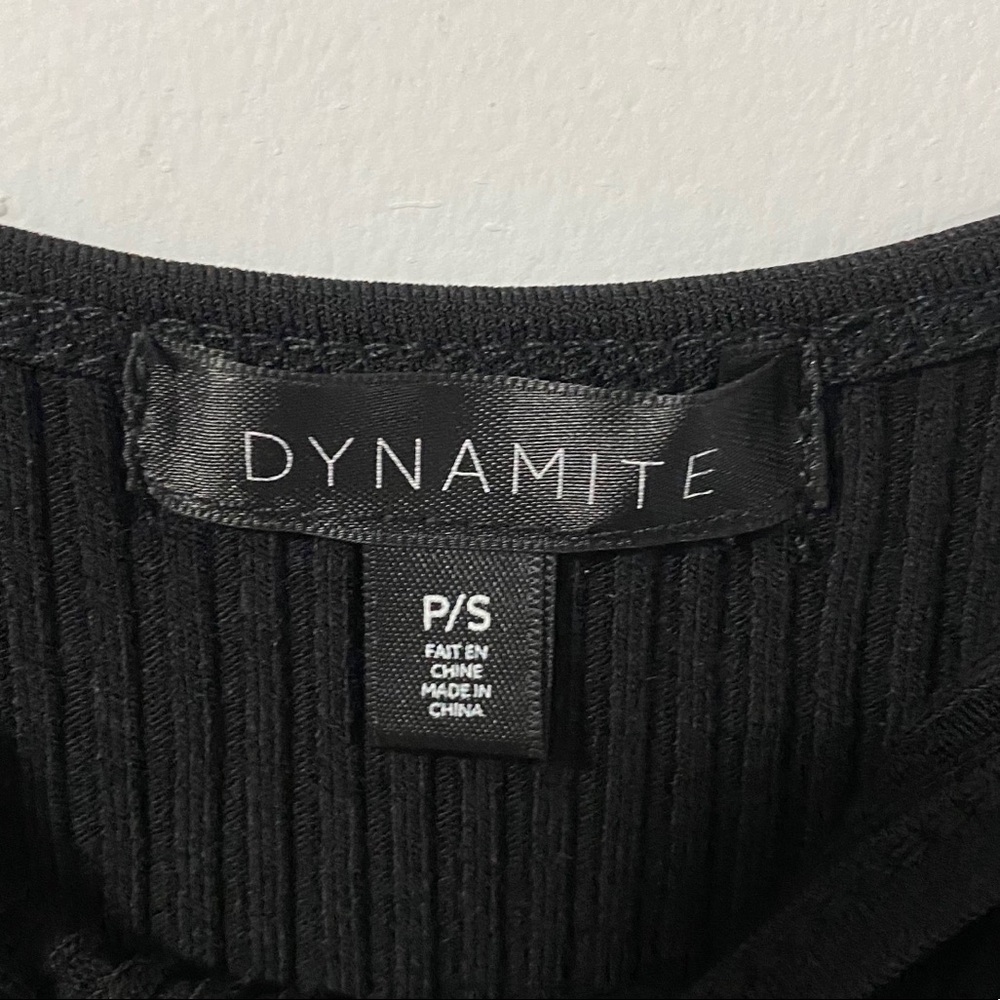 Dynamite Black Cold Shoulder Long Sleeve Bodysuit - Picture 4 of 6